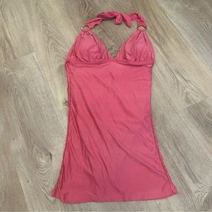 St. John Sport Hot Pink Plunging One Piece Swimsuit size 4